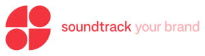 soundtrack your brand logo y nombre rojo