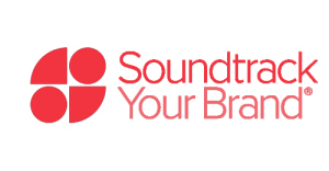 soundtrack your brand logo y nombre rojo